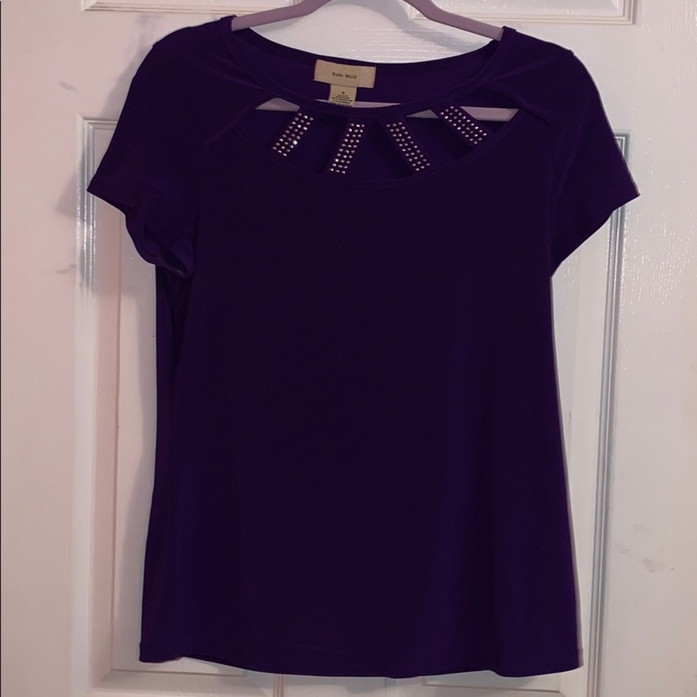 Purple Silky Dressy Blouse